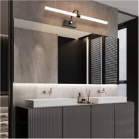 Minimalist Black Vanity Lamp LED Long Tube Bathroom Light Fixture