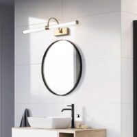 Minimalist Gold Vanity Lamp LED Long Tube Bathroom Light Fixture