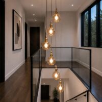 Elegant Gold Staircase light