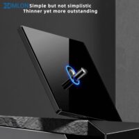 1gang 2 way Toggle Black Tempered Glass Socket Wall Switches |Toggle Luxury Switches & Sockets