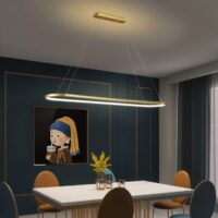 Modern oval LED linear pendant[chandelier ] light oval.
