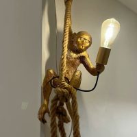 Monkey Hemp Rope Gold LED Chandeliers.