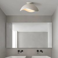 Simple White Wave Ceiling Light.
