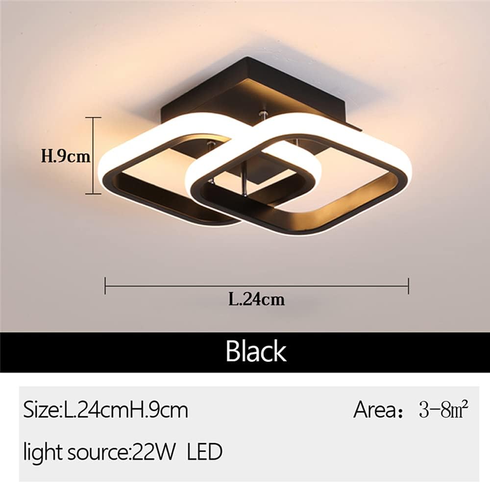 22W Black Small Ceiling Lamp for Entrance Hallway - Image 2