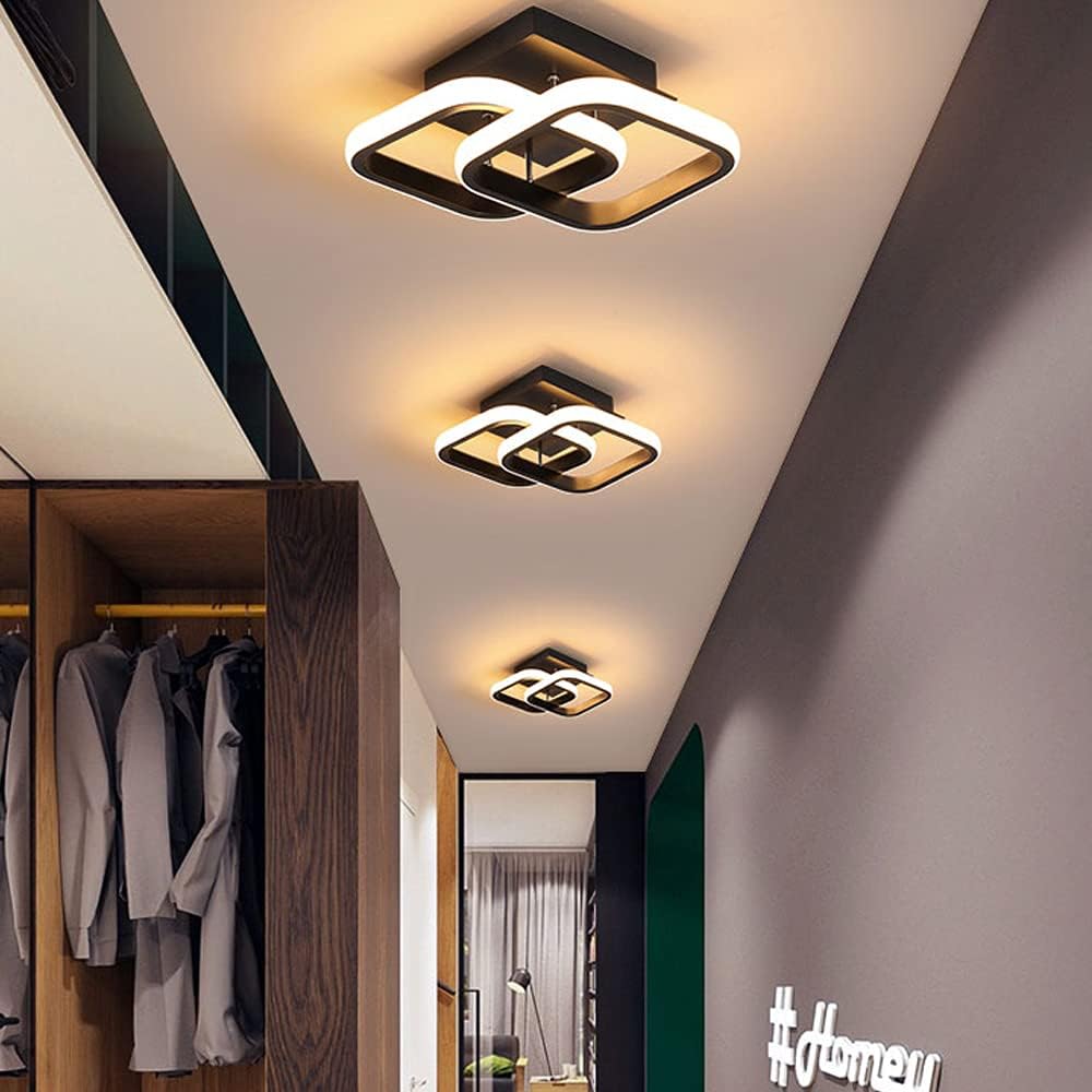 22W Black Small Ceiling Lamp for Entrance Hallway - Image 7