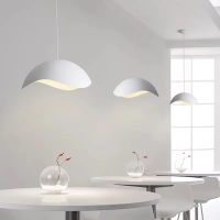 White Retro Style Pendant Light | Black Paint Design Decorative Lamp with  Adjustable cord