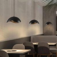 Black Retro Style Pendant Light | Black Paint Design Decorative Lamp with  Adjustable cord