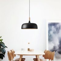 Wooden Handle Pendant Hanging Light |E27 Base For Restaurant Dining Room Bedroom Kitchen Bar