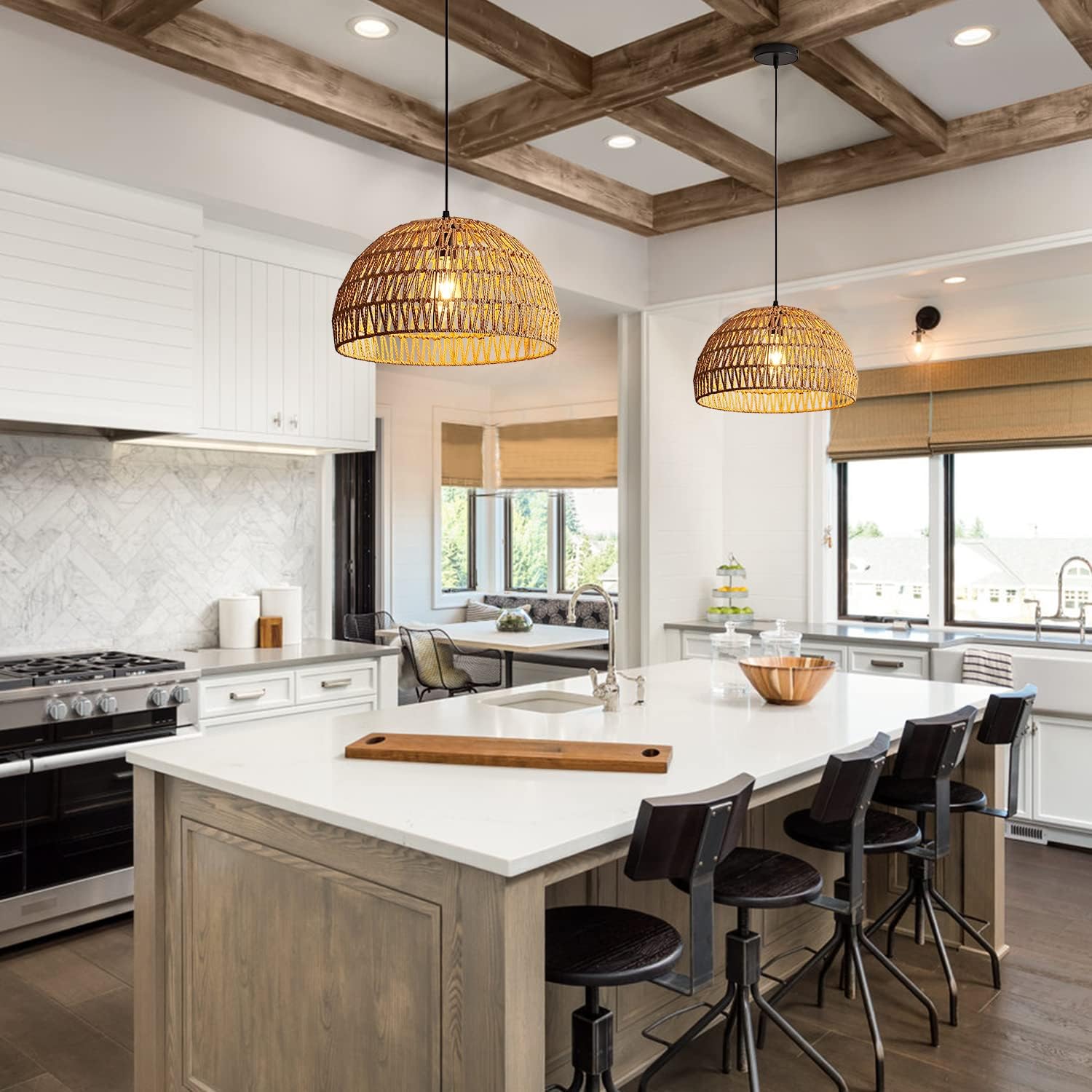 Farmhouse Industrial Boho Ceiling Light Fixture for Living Room Kitchen Island - Image 7
