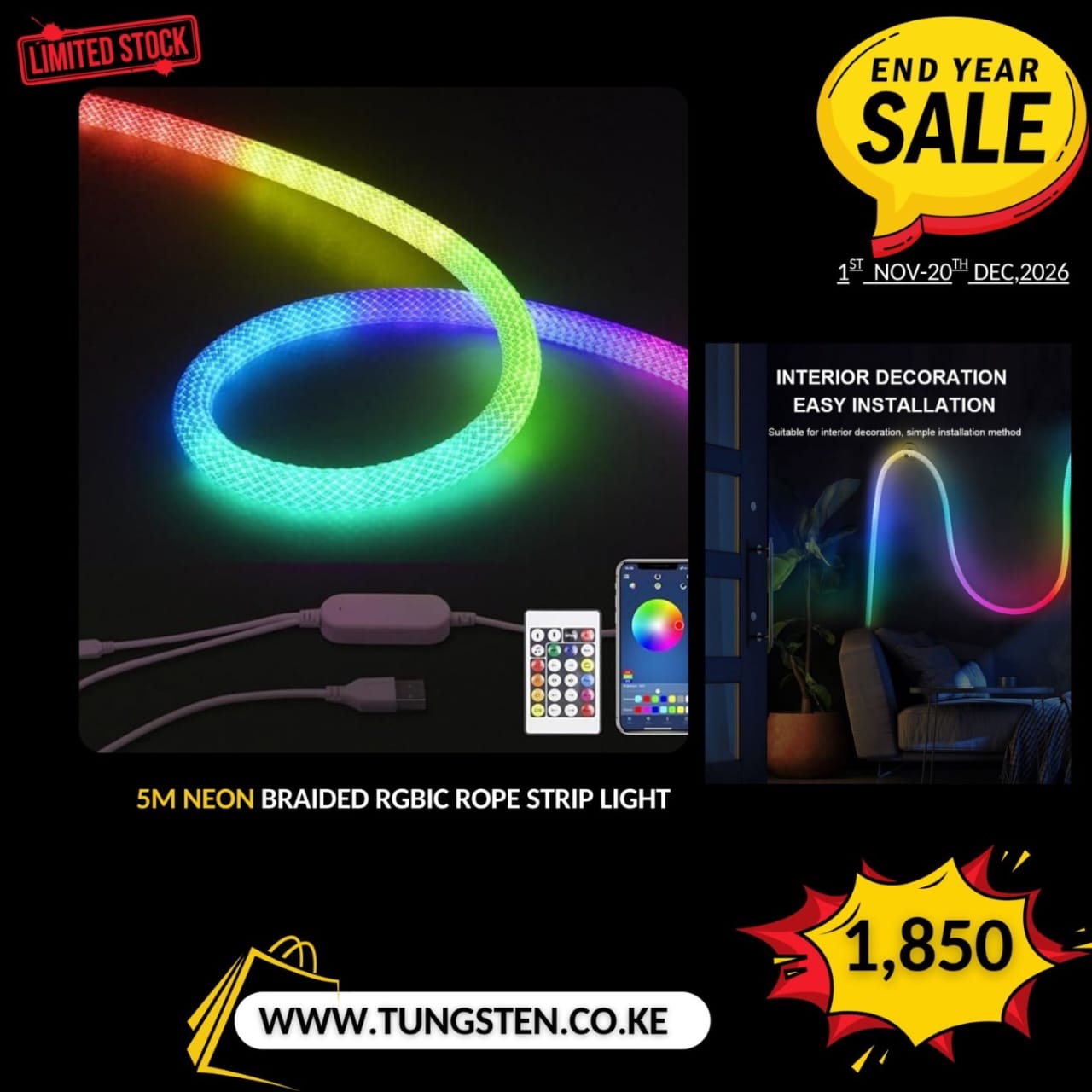 SMART RGB NEON ROPE LIGHTS β AMAZING OFFERS!