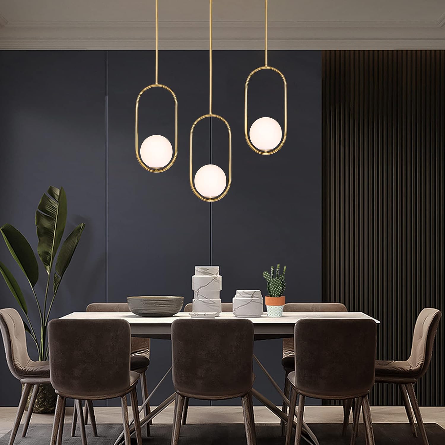 Black Nordic Glass Pendant Light - Image 4