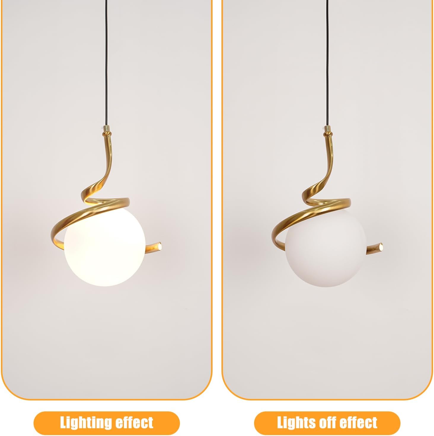 Gold Art orb pendant chandelier light - Image 7