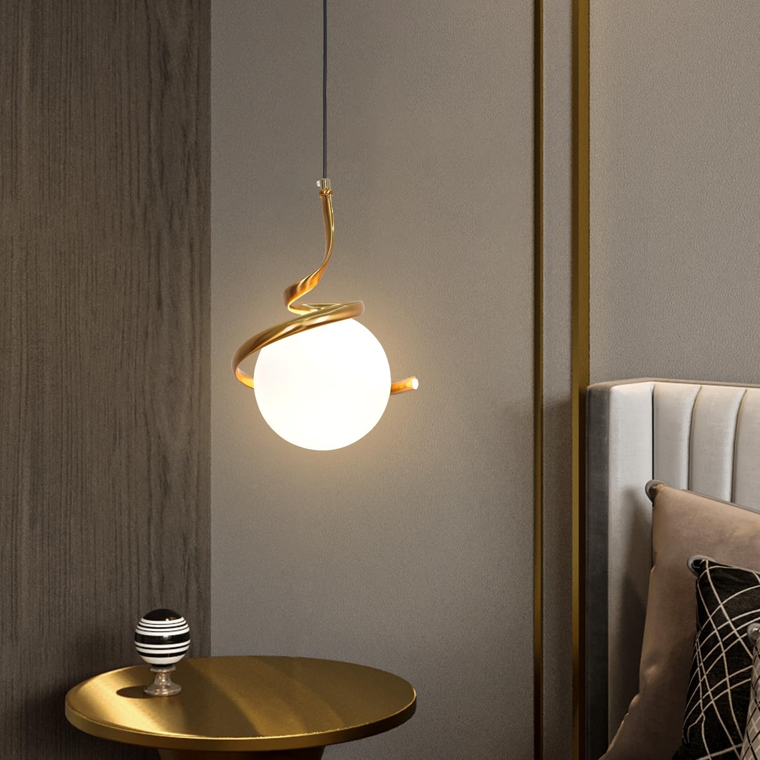 Gold Art orb pendant chandelier light - Image 9