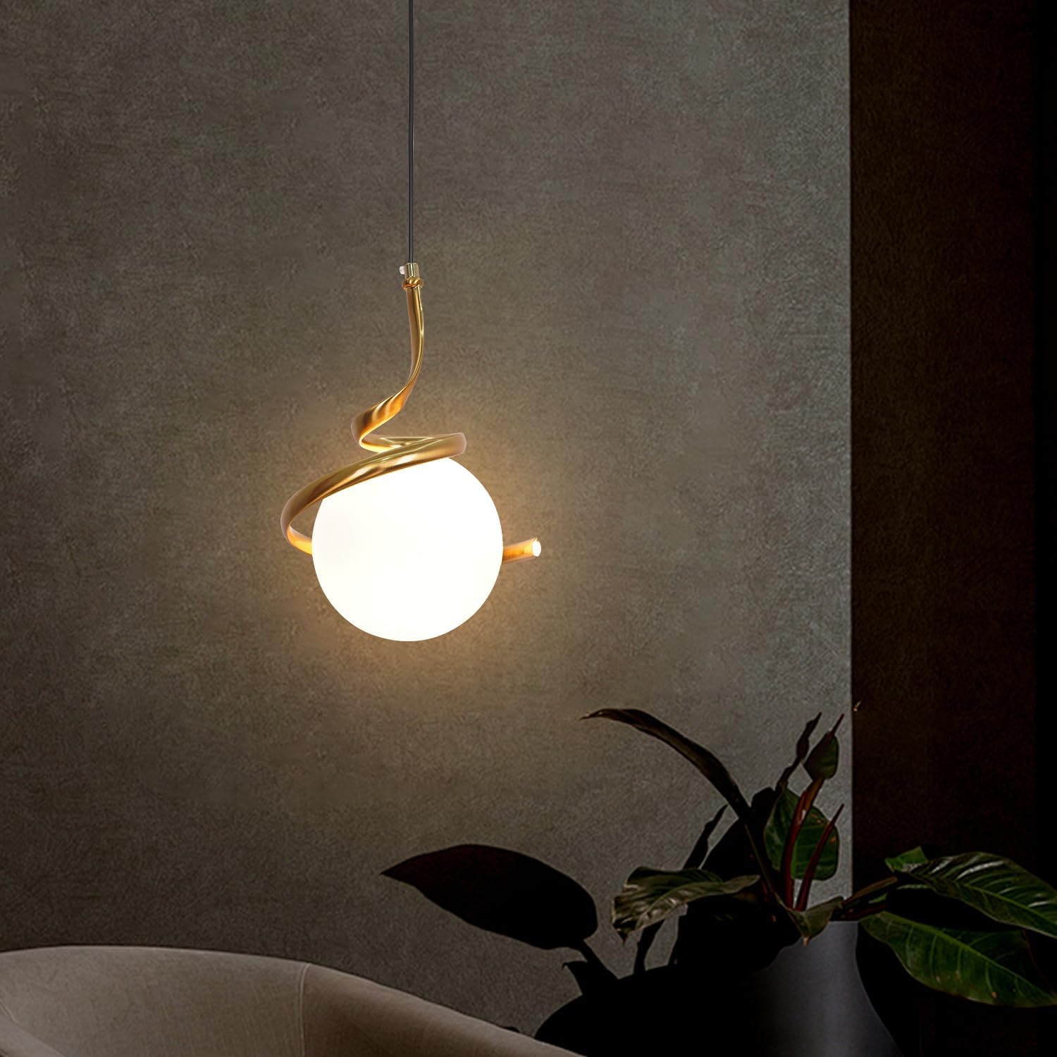 Gold Art orb pendant chandelier light