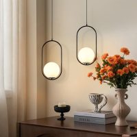 Black Nordic Glass Pendant Light