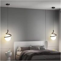 Black Art orb pendant chandelier light